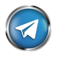 social media telegram realistic icon PNG Free