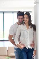 happy young romantic couple have fun arelax  relax at home photo