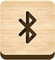 Bluetooth-Taste aus Holz, Holzsymbol png