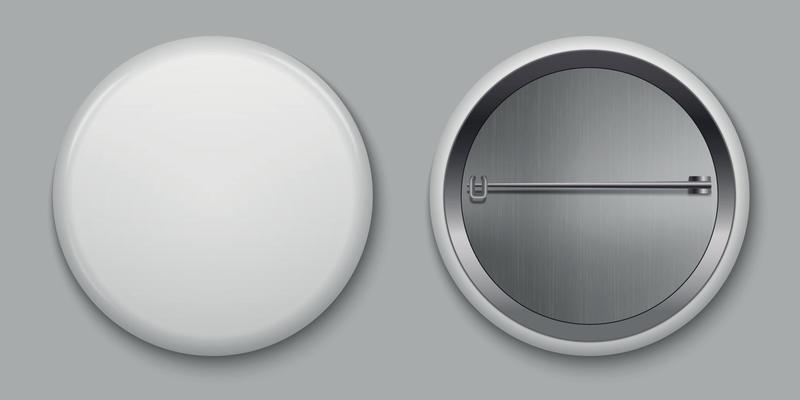blank glossy badge