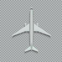 Top view airplane. vector