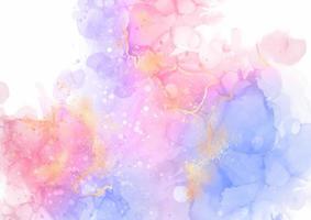 Pastel colour hand painted alcohol ink design vector