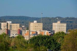 Housing developments on the outskirts of a large city photo