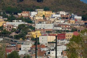 Housing developments on the outskirts of a large city photo