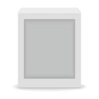 white blank box vector