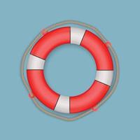 life buoy with rope vector