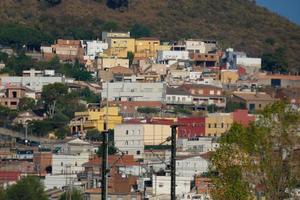 Housing developments on the outskirts of a large city photo