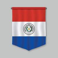 banderín con bandera vector