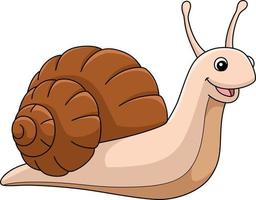 Snail Animal Cartoon Colored Clipart Illustration vector
