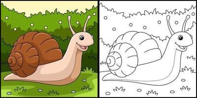 Snail and big mushroom coloring page for kids drawing education. Simple  cartoon illustration in fantasy theme for coloring book 14016666 Vector Art  at Vecteezy