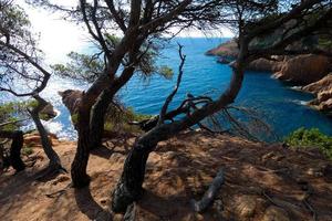 vistas de la costa brava catalana en sant feliu de guixols foto