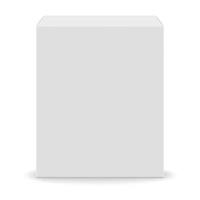 caja blanca en blanco vector