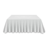 Empty Tablecloth on table vector