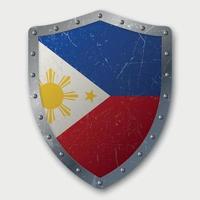 Old Shield with Flag vector