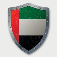 Old Shield with Flag vector