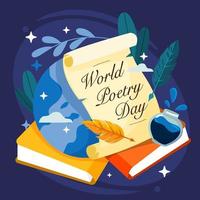dia mundial de la poesia vector