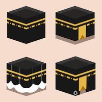 colección de conjunto de símbolos islámicos kabah vector gratis