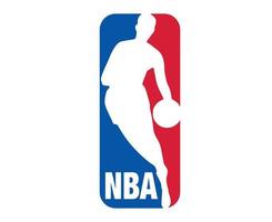 nba logo símbolo rojo y azul diseño américa baloncesto vector países americanos equipos de baloncesto ilustración con fondo blanco