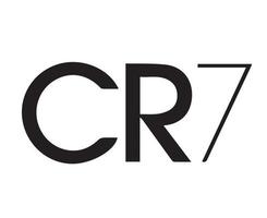 cr7 logo símbolo negro ropa diseño icono abstracto fútbol vector ilustración con fondo blanco