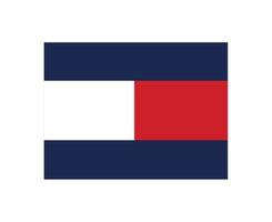 tommy hilfiger ropa símbolo logo rojo y azul diseño icono abstracto fútbol vector ilustración con fondo blanco