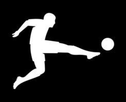 Bundesliga Logo Symbol White Design Germany football Vector European Countries Football Teams Illustration With Black Background