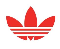 adidas símbolo logotipo rojo ropa diseño icono abstracto fútbol vector ilustración con fondo blanco