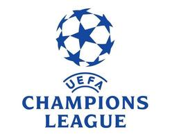 símbolo del logotipo de la liga de campeones diseño azul fútbol vector países europeos equipos de fútbol ilustración con fondo blanco