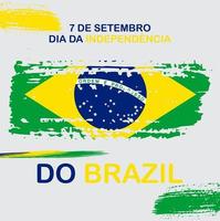 diseño de plantilla de vector de día de la independencia de brasil