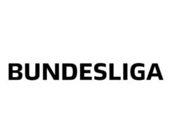 bundesliga nombre logotipo símbolo negro diseño alemania fútbol vector países europeos equipos de fútbol ilustración con fondo blanco