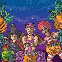 Halloween Trick Or Treat Celebration vector