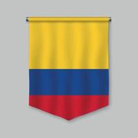 banderín con bandera vector