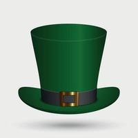 St. Patrick green hat isolated vector