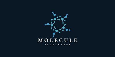 Molecule technology logo template with modern abstract concept Premium Vector