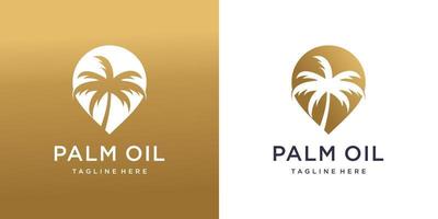 Palm oil logo design with modern abstract concept Premium Vector