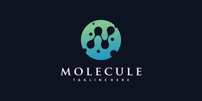 Molecule icon logo with modern abstract style design Premium Vector