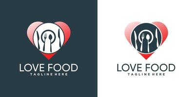 Food resto logo design for business or personal with creative element vector