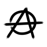 símbolo de la anarquía. signo vectorial vector