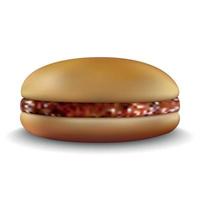 Burger on white background vector