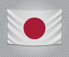 Realistic hanging flag vector