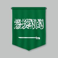 pennant with flag vector