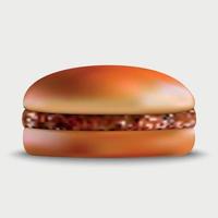 Burger on white background vector