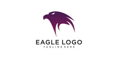 logotipo de águila con vector premium de ilustración de diseño creativo