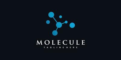 Molecule icon logo with modern abstract style design Premium Vector