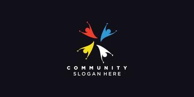 Community logo collection for social team group Premium Vector