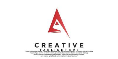 Letter A logo with creative abstract concept Premium Vector