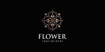 Flower logo design simple and unique Premium Vector