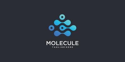 Molecule icon logo with modern abstract style design Premium Vector