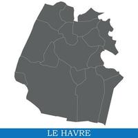 mapa de alta calidad de la ciudad de francia vector