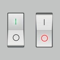 Realistic toggle switch vector