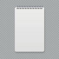 Realistic spiral notebook mockup vector